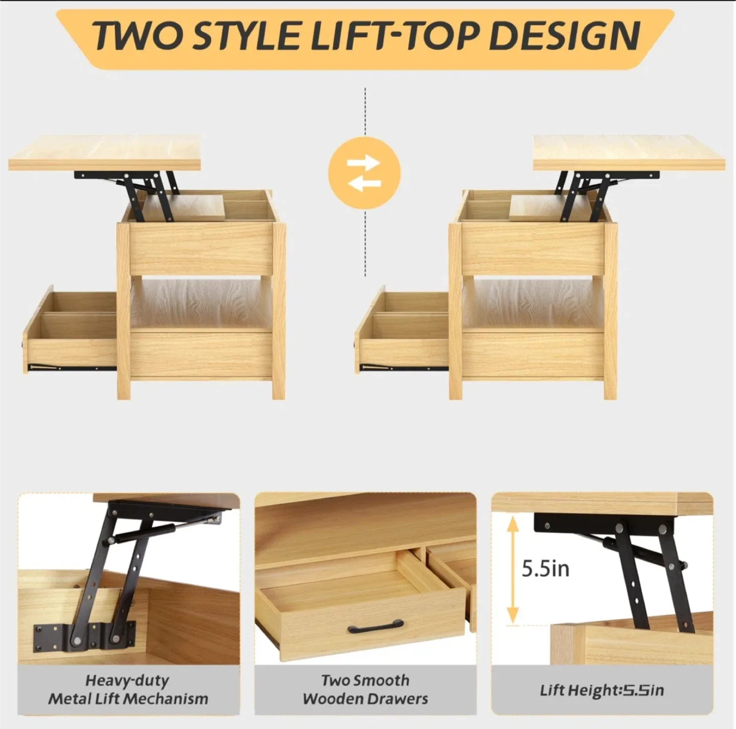 WayFair Lift Top Coffee Table image indicator(5)