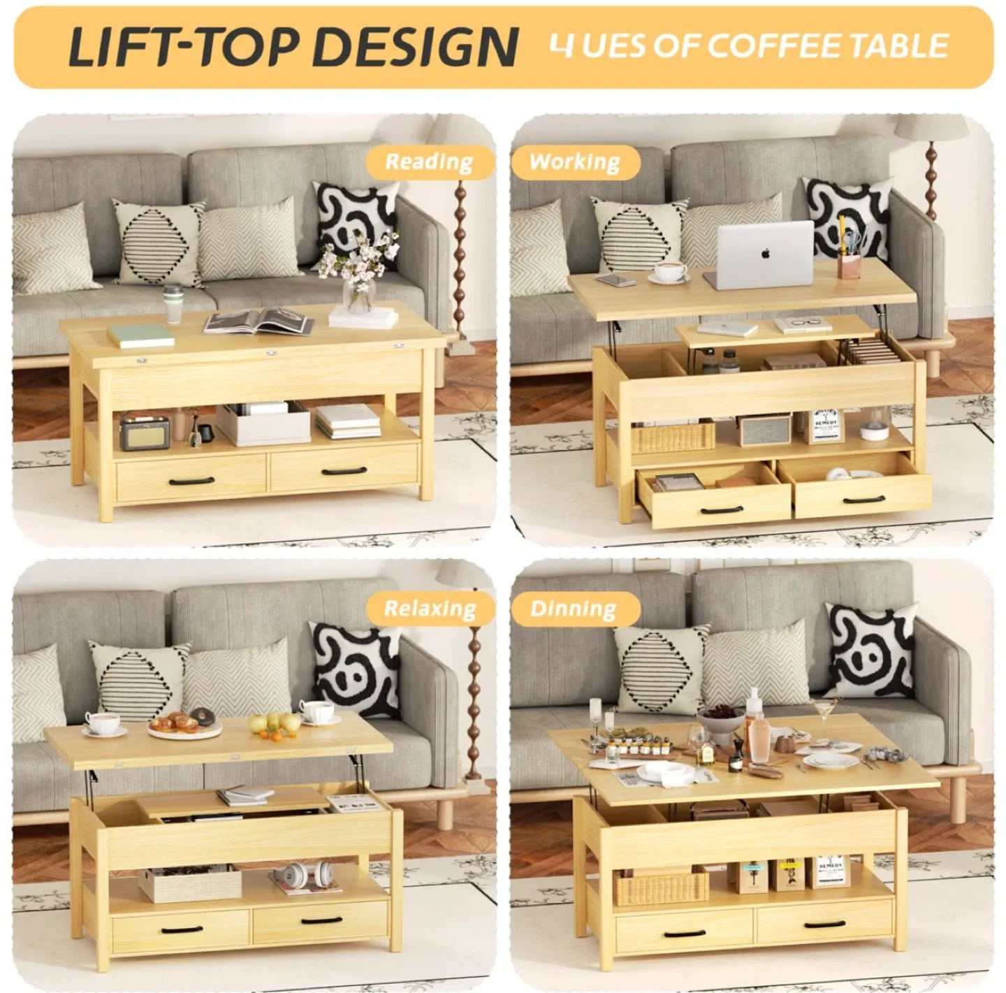 WayFair Lift Top Coffee Table image indicator(4)