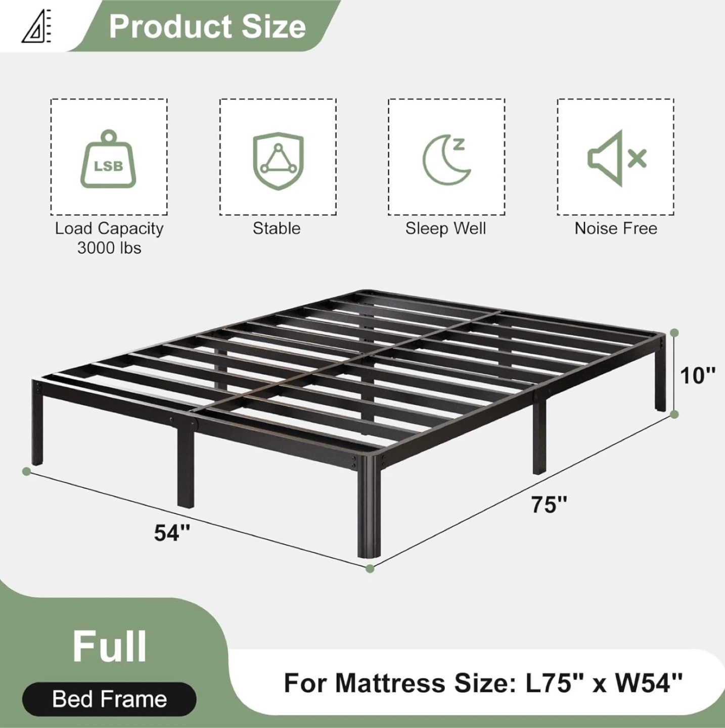 Lutown-Teen 10 Inch Full Size Bed Frame - photo 3