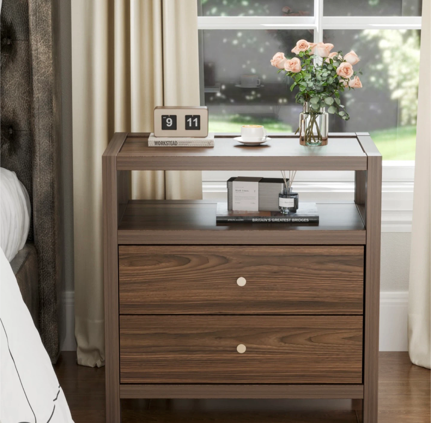 Brand New in Box Yannakeas 2 Drawers 24" W Dresser, 1pc