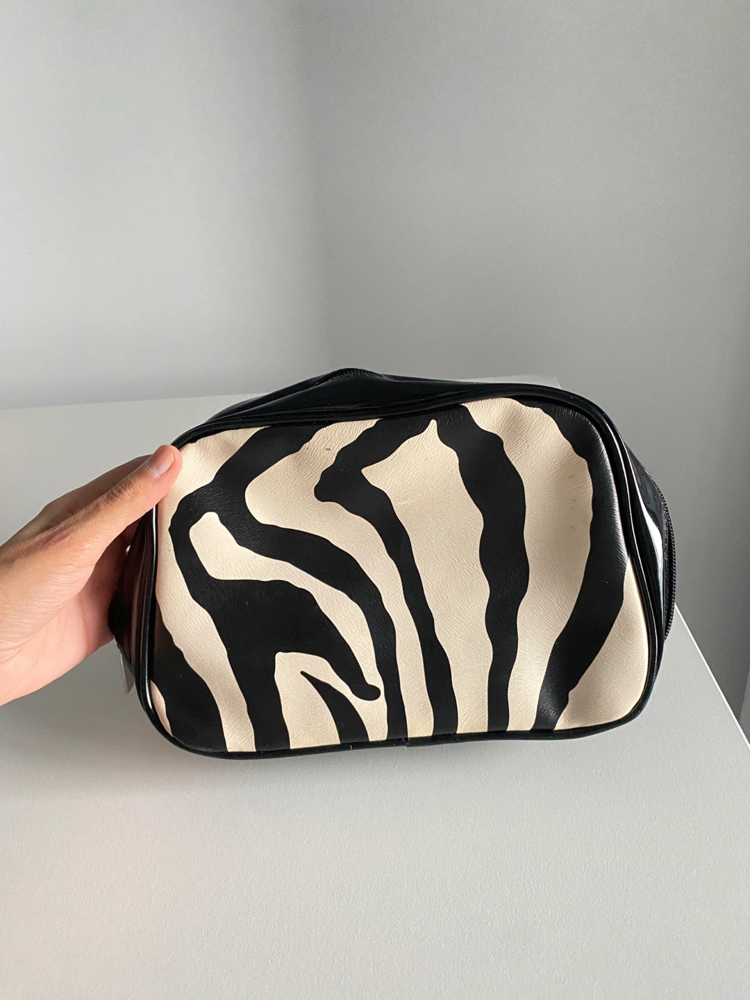 Vintage Zebra Patent Leather Bag