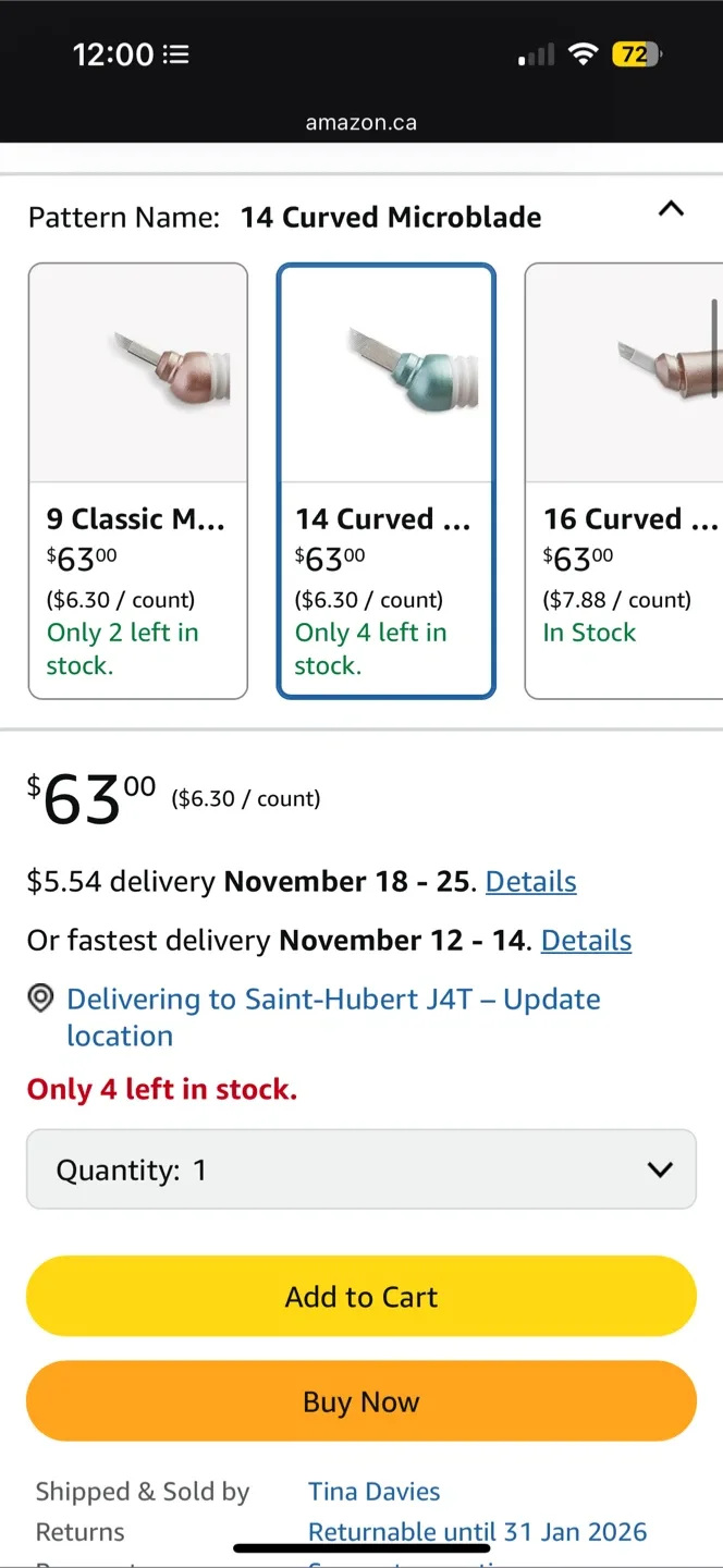 *New* $390 5x 10-Pack Tina Davies 14 Curve Microblade image indicator(4)