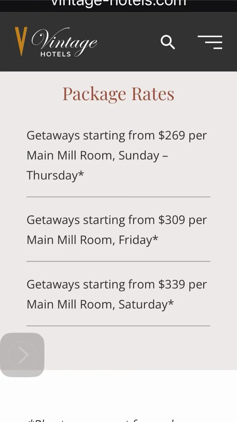 Vintage Hotels $500 Gift Certificates (2) image indicator(3)