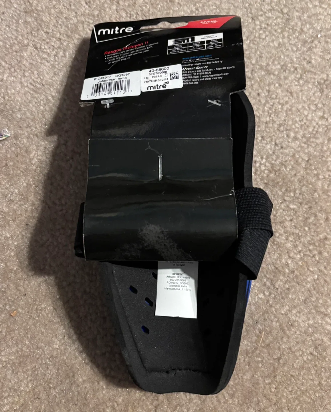 Mitre Titan Youth Shin Guards - Brand New - for players 4'-4'8" image indicator(3)