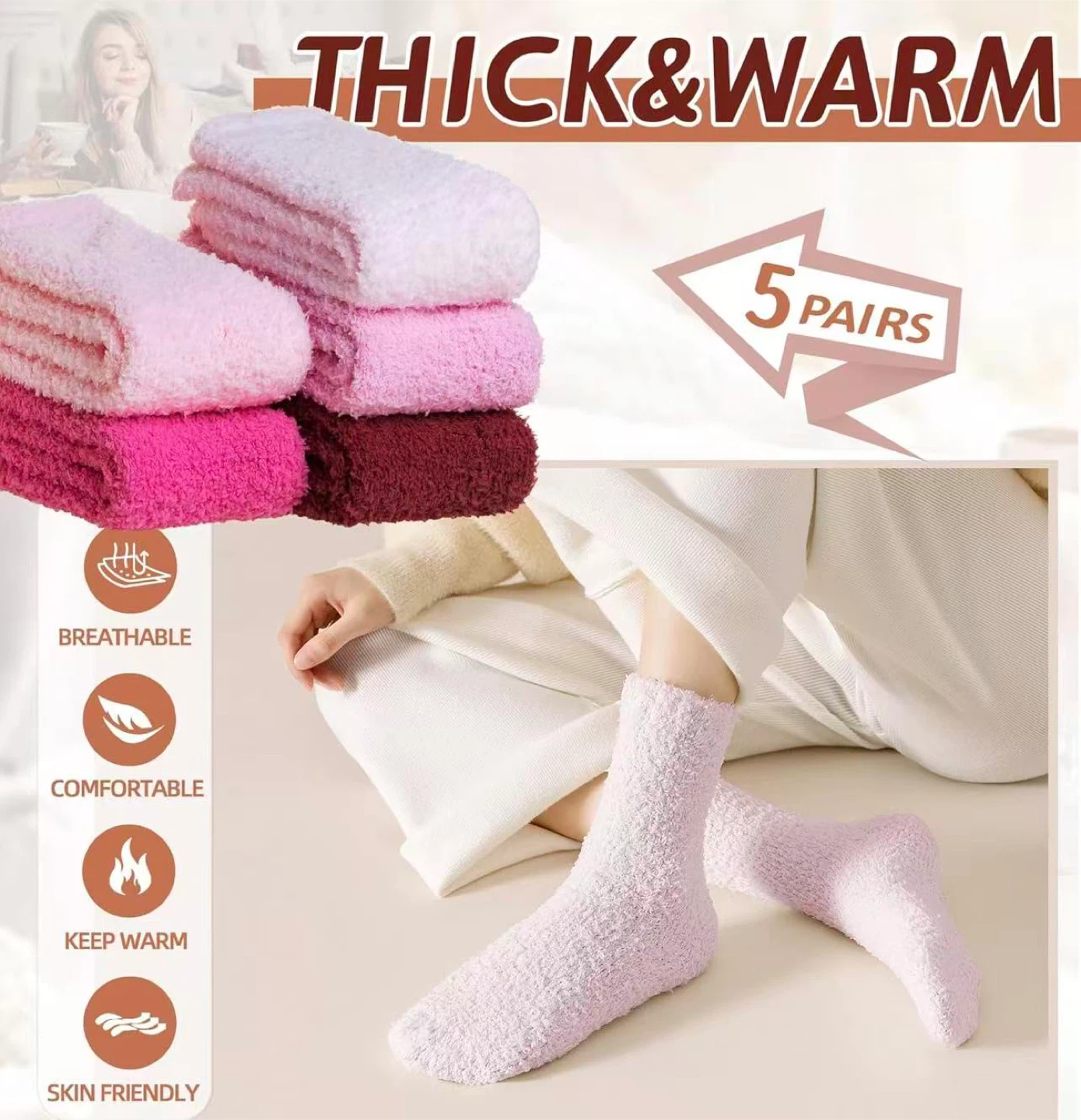 Winter Warm Plush Socks - Fuzzy & Soft! - photo 2