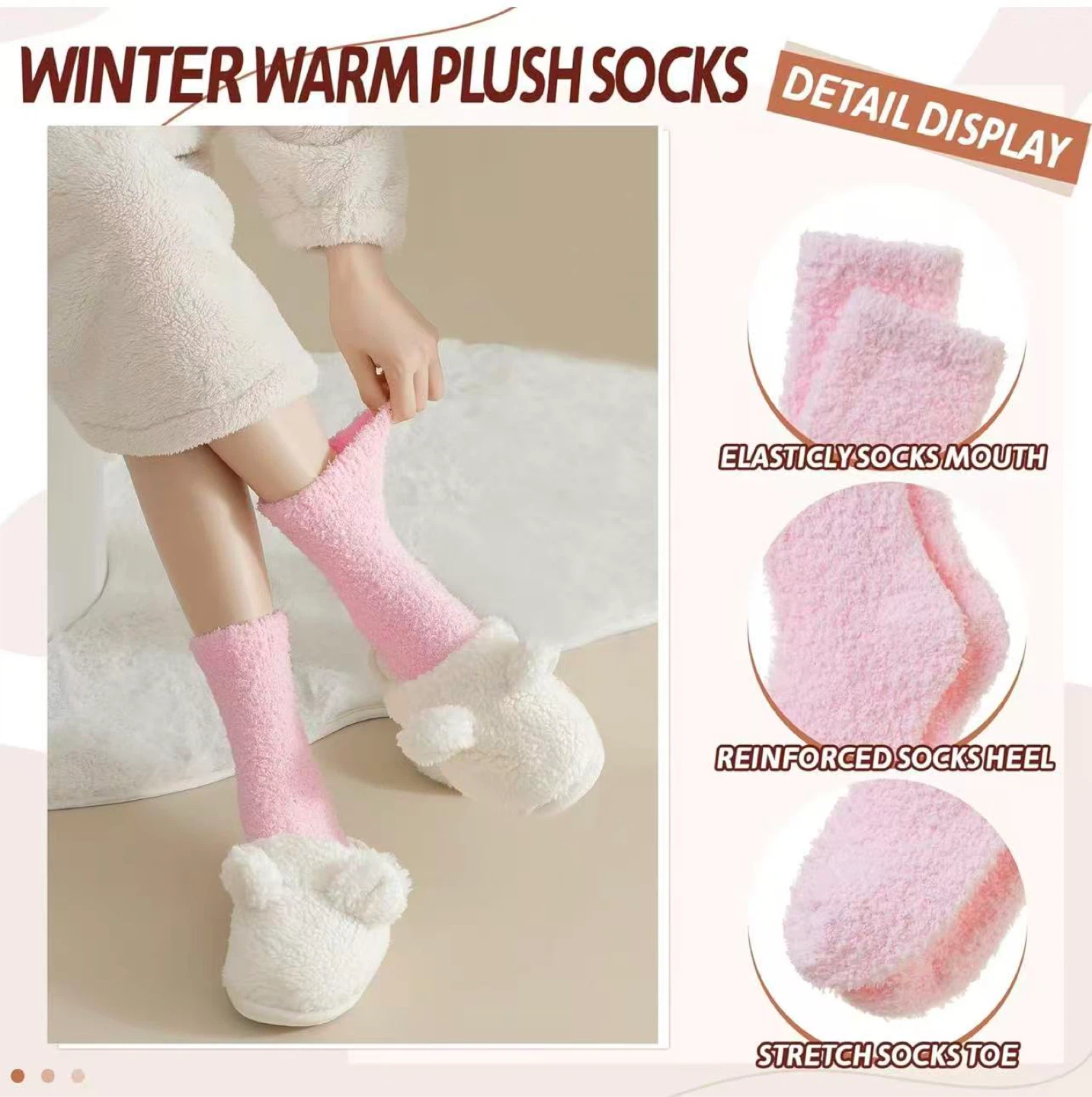 Winter Warm Plush Socks - Fuzzy & Soft! - photo 4
