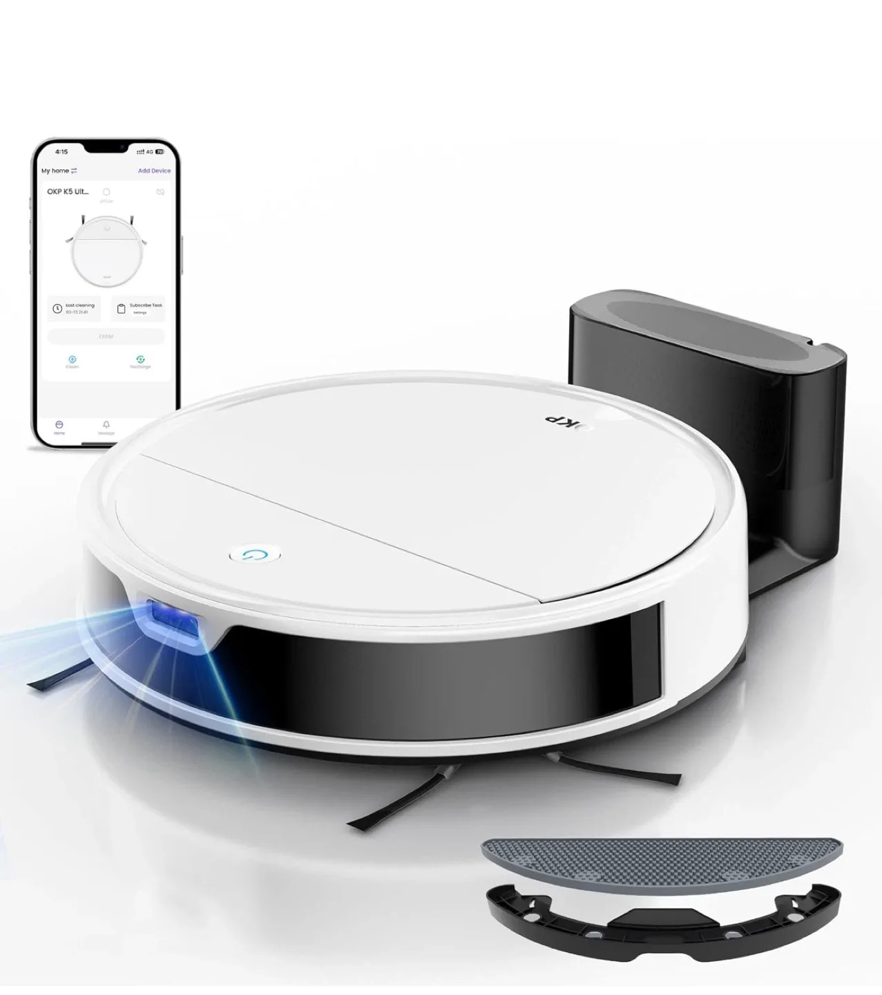 OKP Robot Vacuum Cleaner - Sweeping, Vacuuming & Mopping 3 in 1