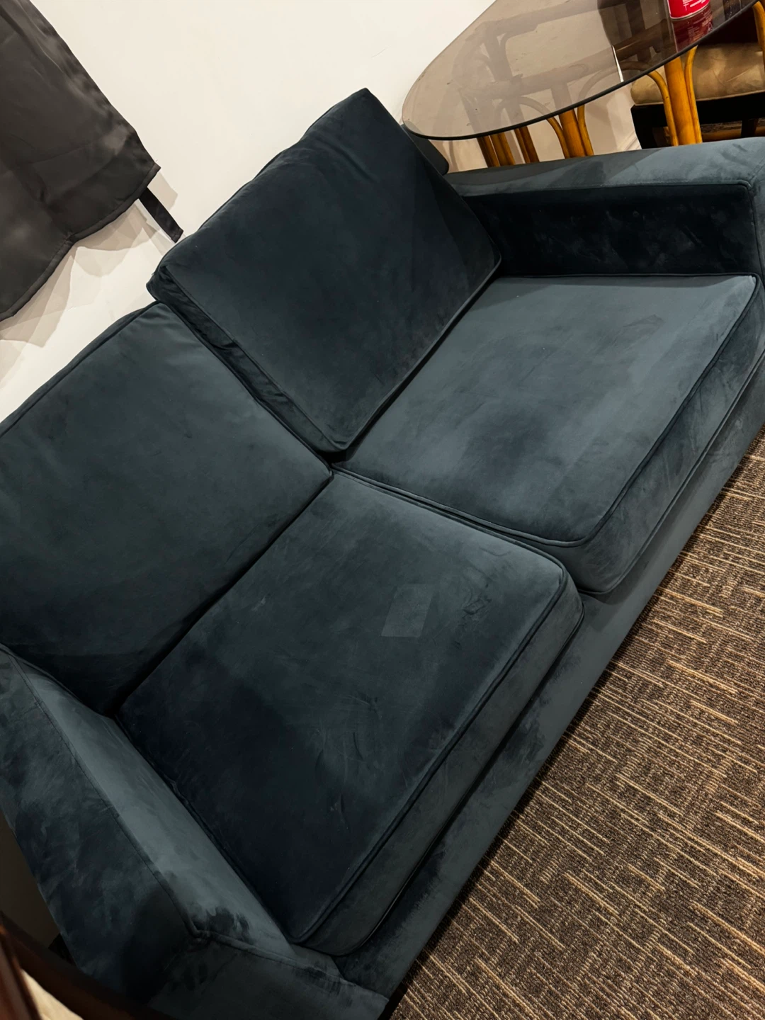 Dark Grey Loveseat Sofa