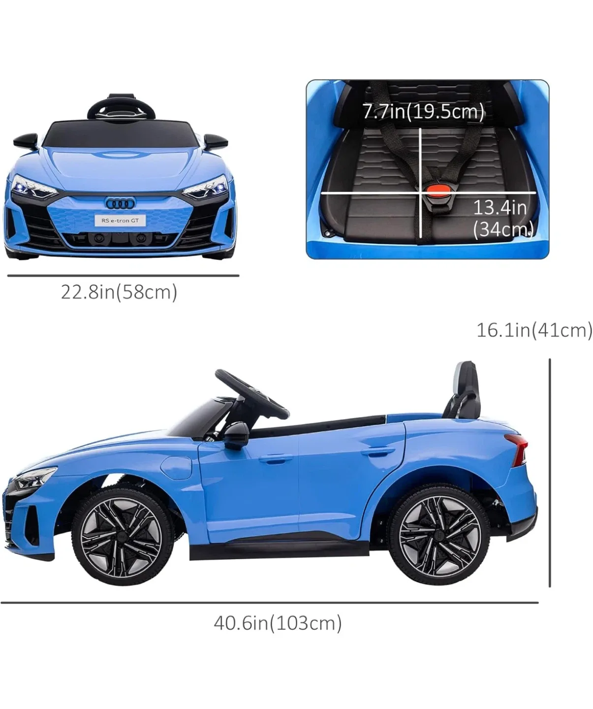 Audi RS e-tron GT Kids Ride-On Car - Blue image indicator(2)