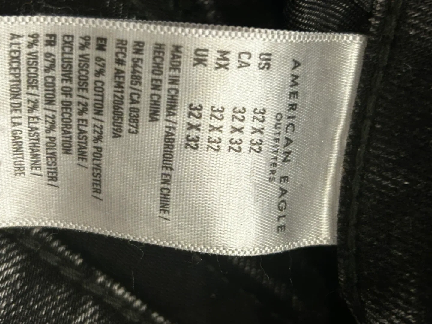 American Eagle Men’s Jeans - Black Wash image indicator(6)