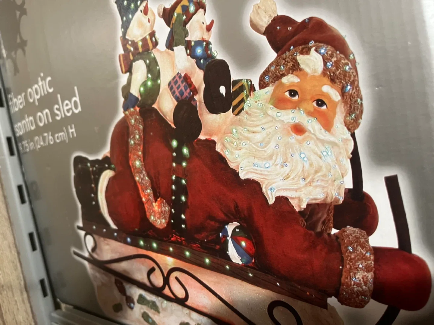 Fiber Optic Santa On Sled Christmas Decor thumbnail