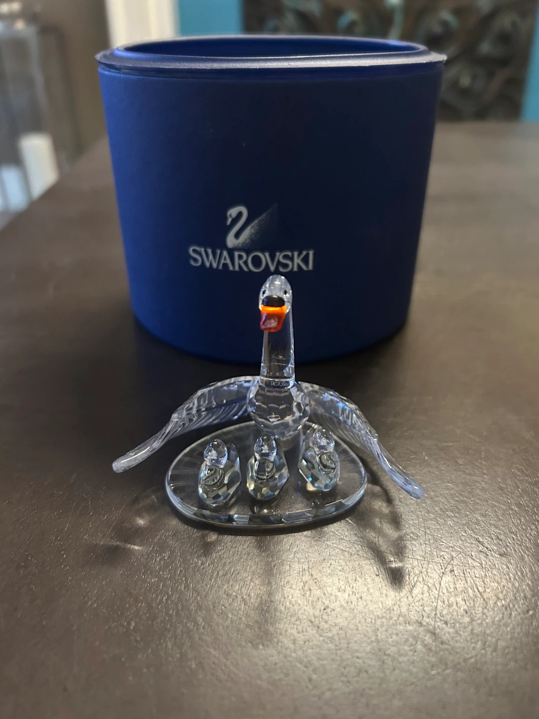 Swarovski crystal Swan Family