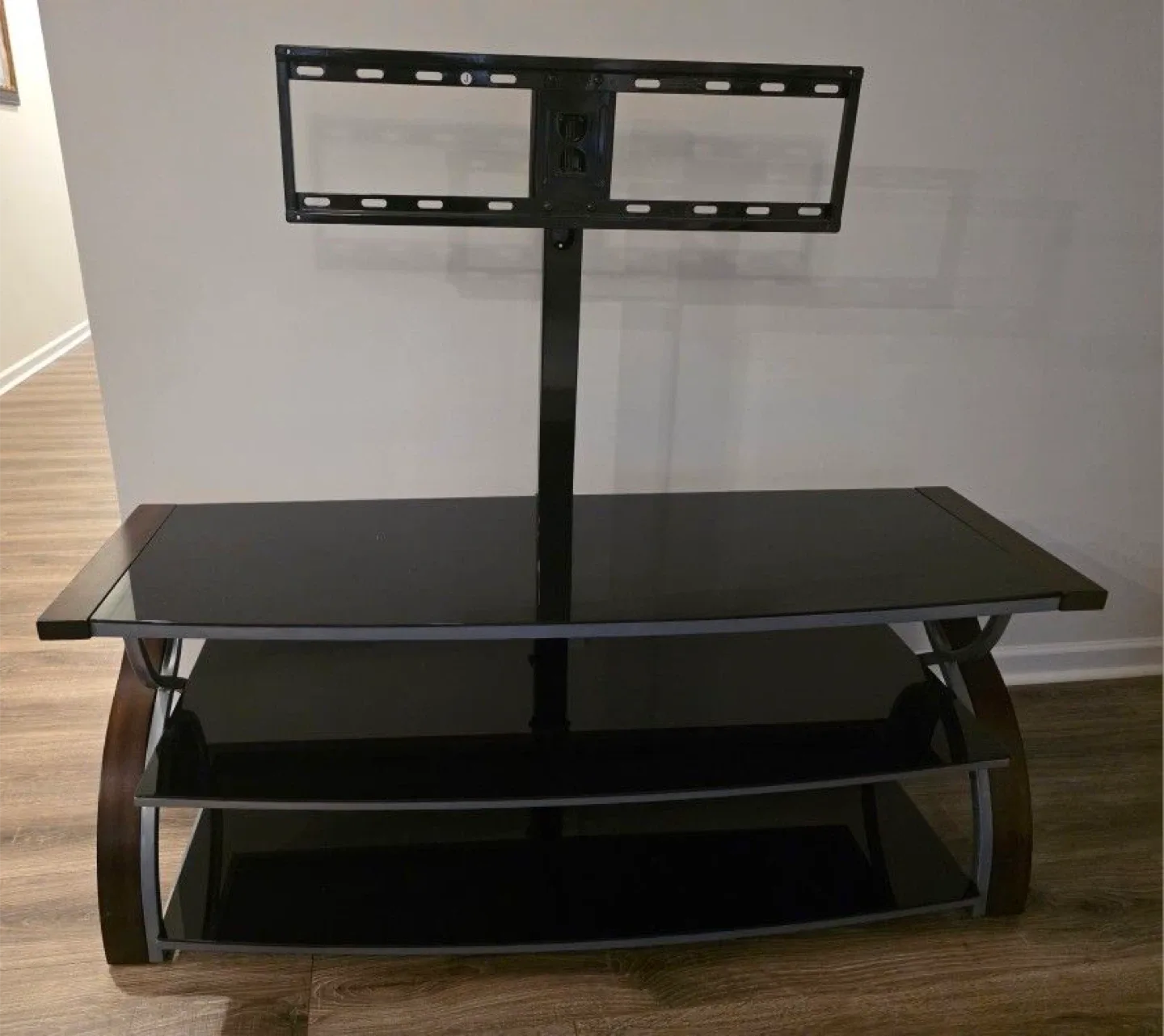 Modern Black Glass TV Stand thumbnail
