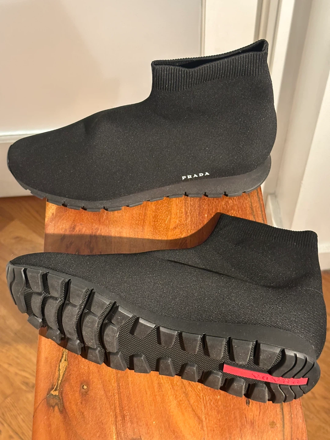 Prada Black Knit Sock Sneakers