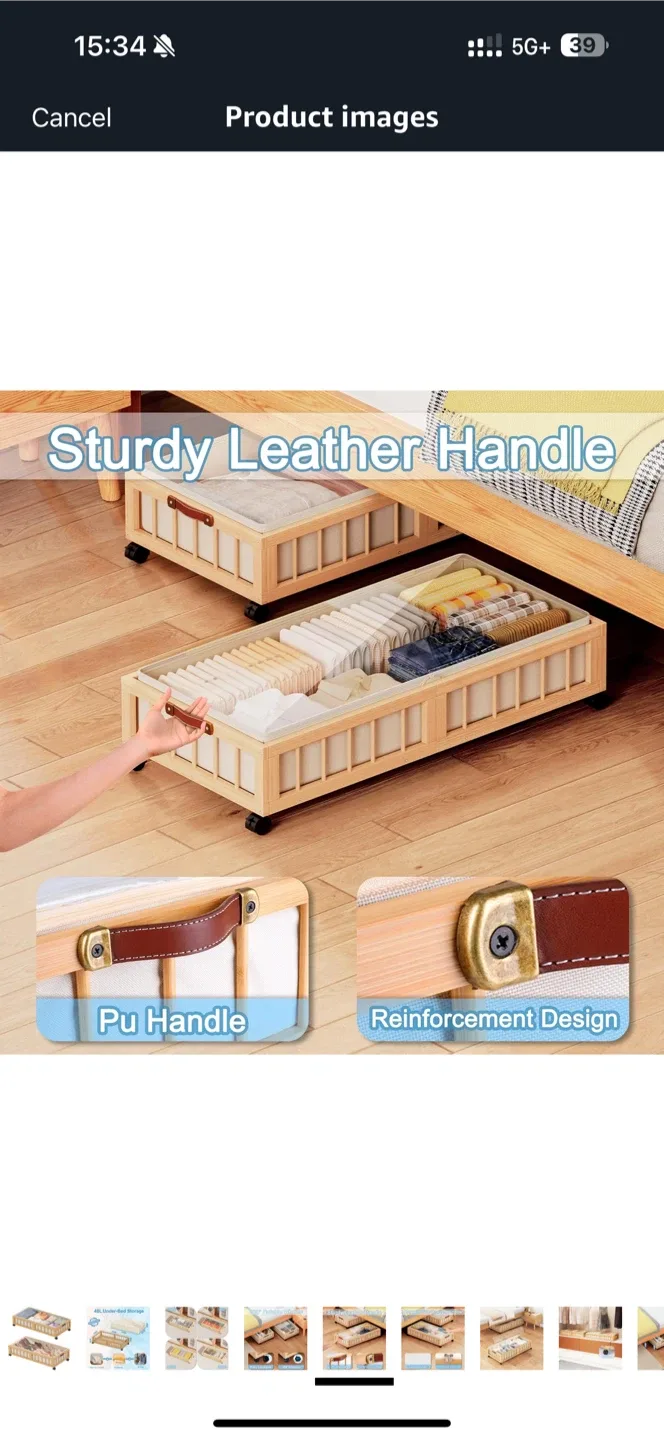 1 Under Bed Storage Container with Wheels image indicator(7)