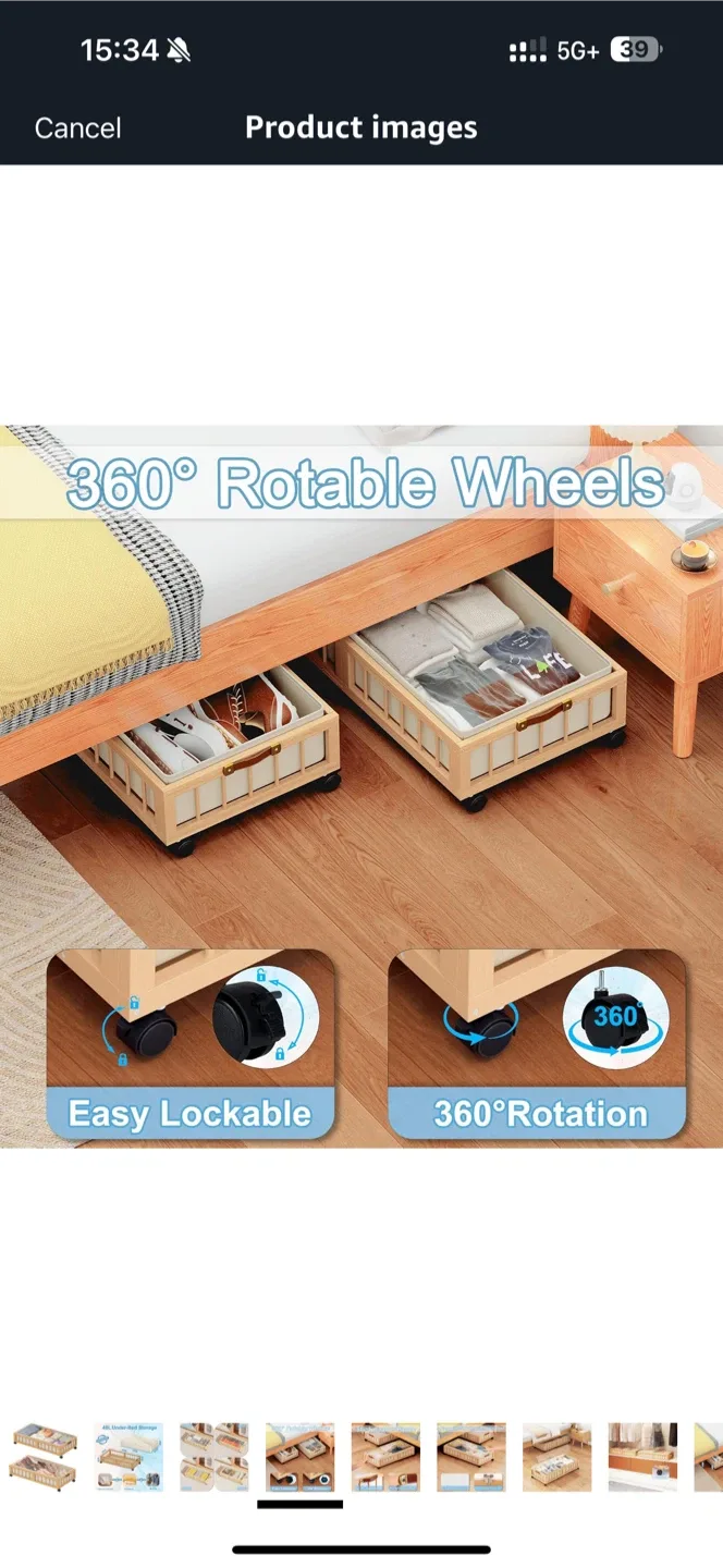 1 Under Bed Storage Container with Wheels image indicator(8)