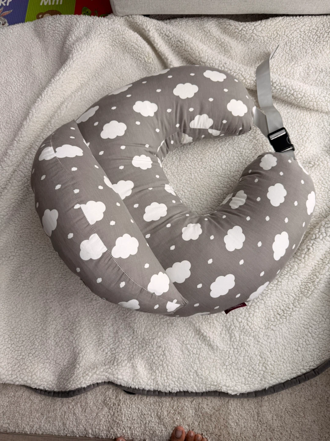 Boppy Nursing Pillow - Grey Cloud Pattern