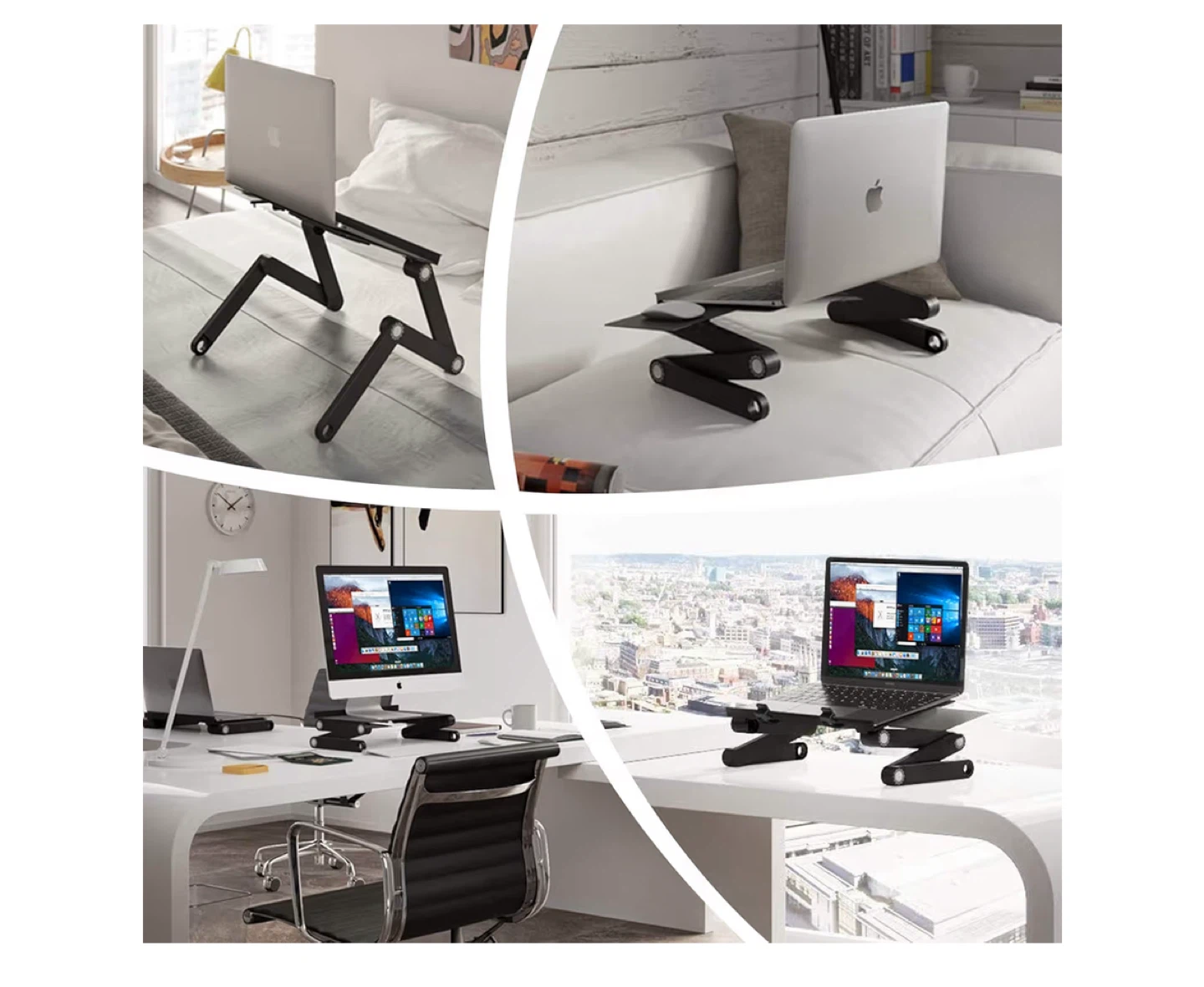 Adjustable Laptop Stand Desk (Silver) - Portable & Cozy - photo 3