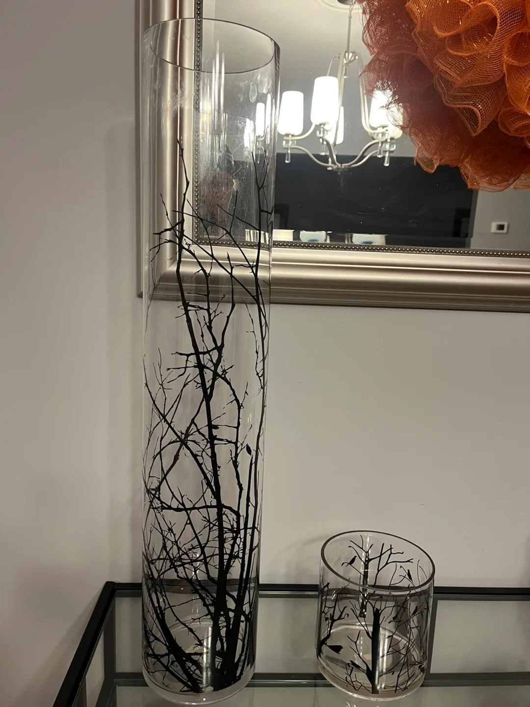 Set of Glass Vase with Tree Design image indicator(3)