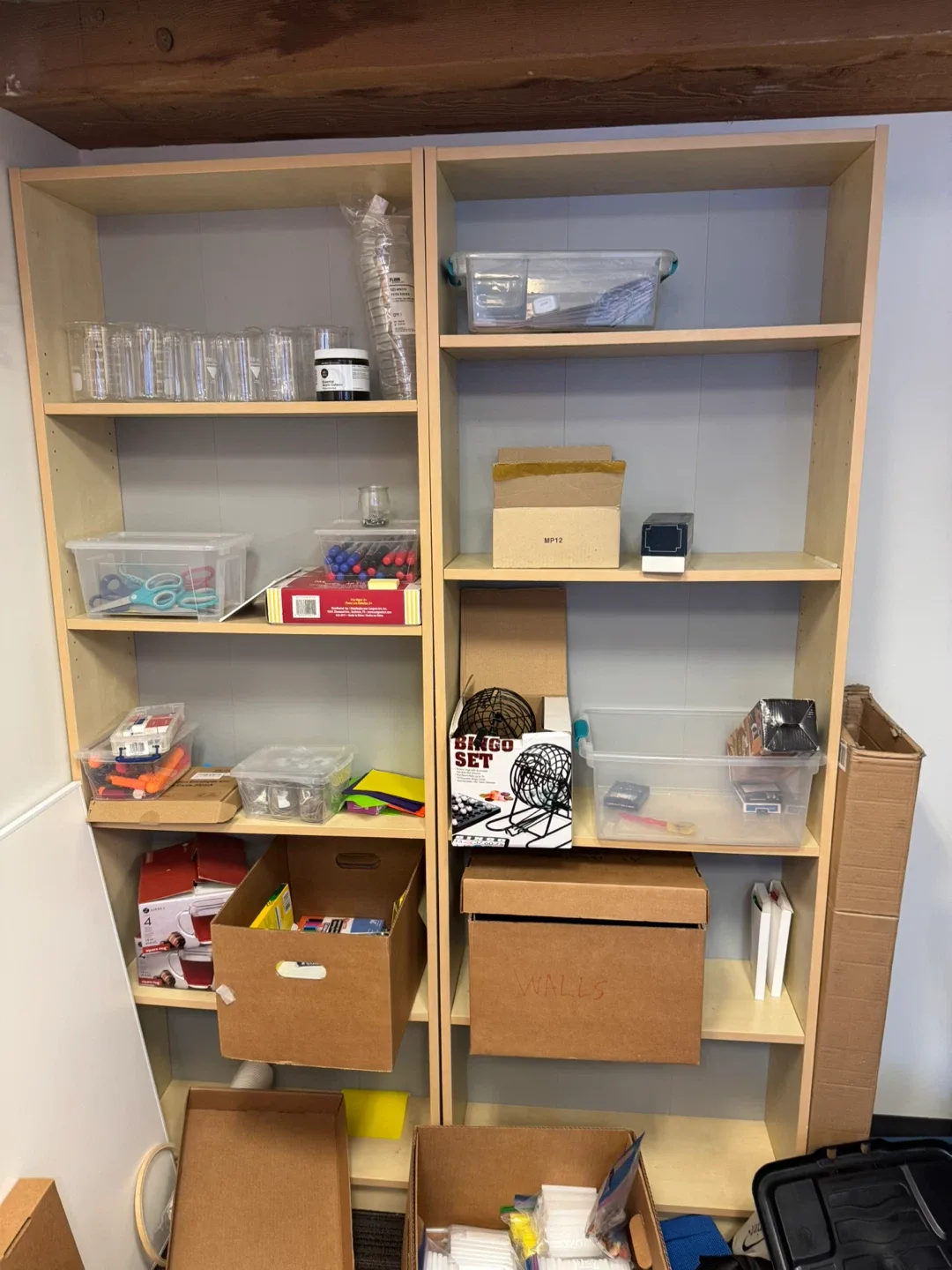 Plain wood Shelving Units (2)