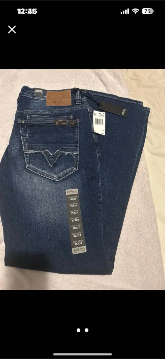 Buffalo King-X Slim Boot Stretch Men’s Jeans W32 L32 - New image indicator(9)