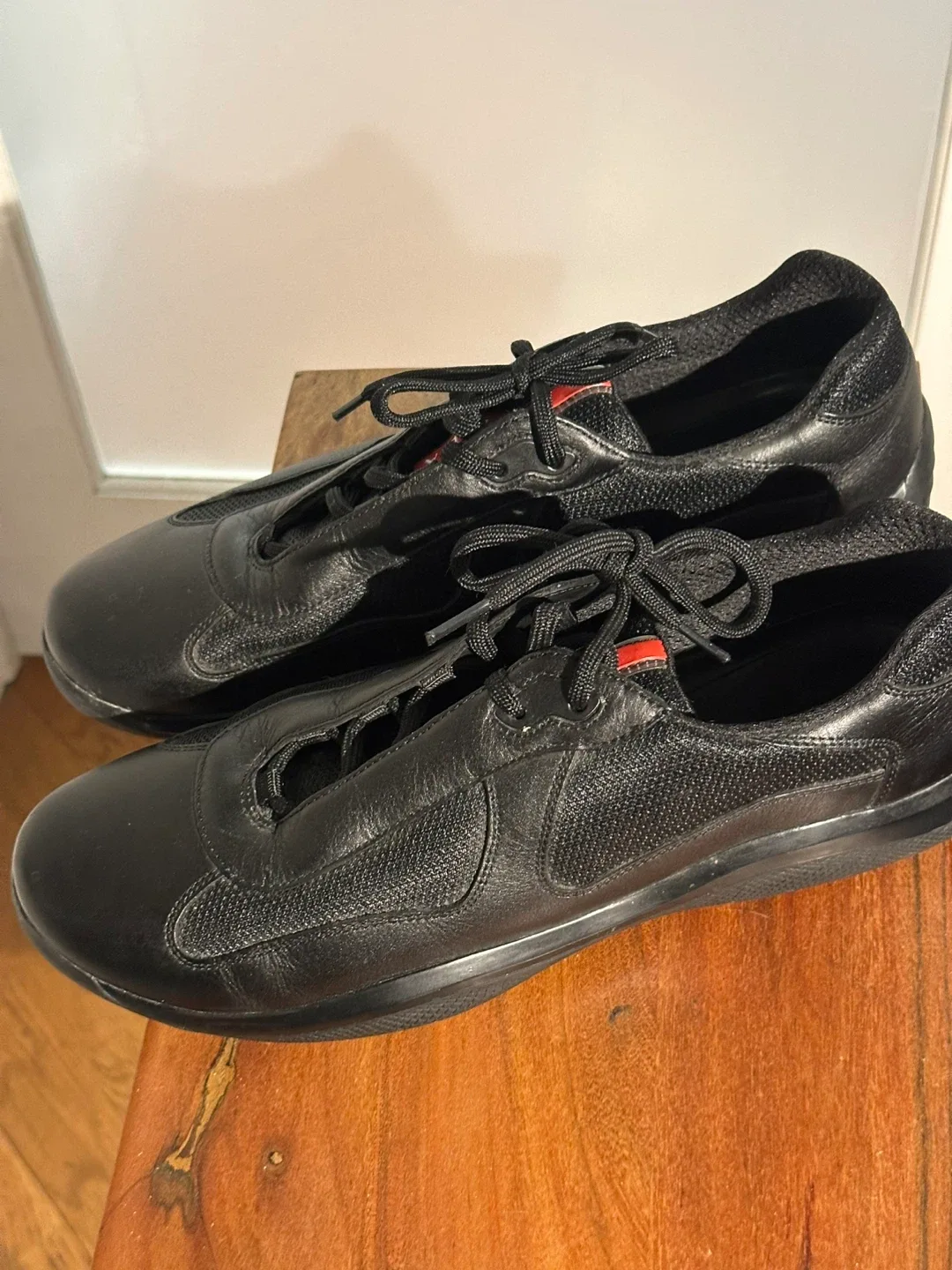 Prada Black Leather Sneakers image indicator(3)