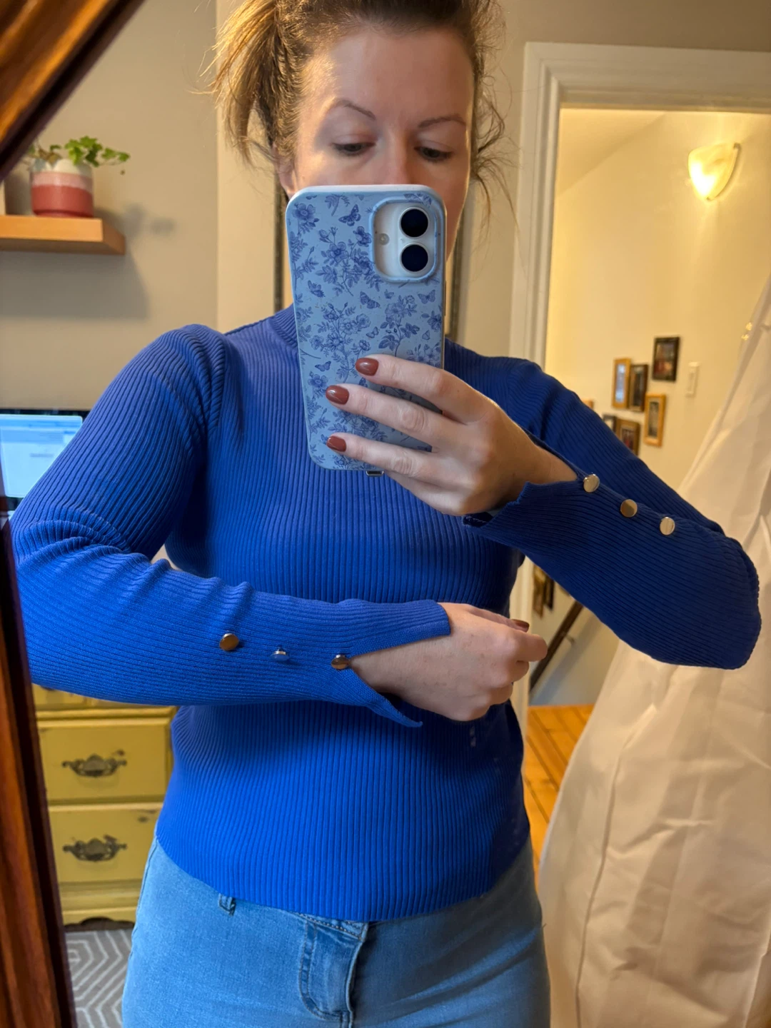 Blue Turtleneck Sweater - photo 3