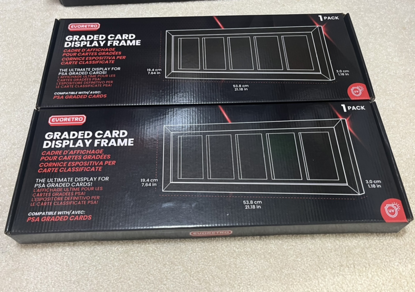 PSA Graded Wooden Frame Display with UV