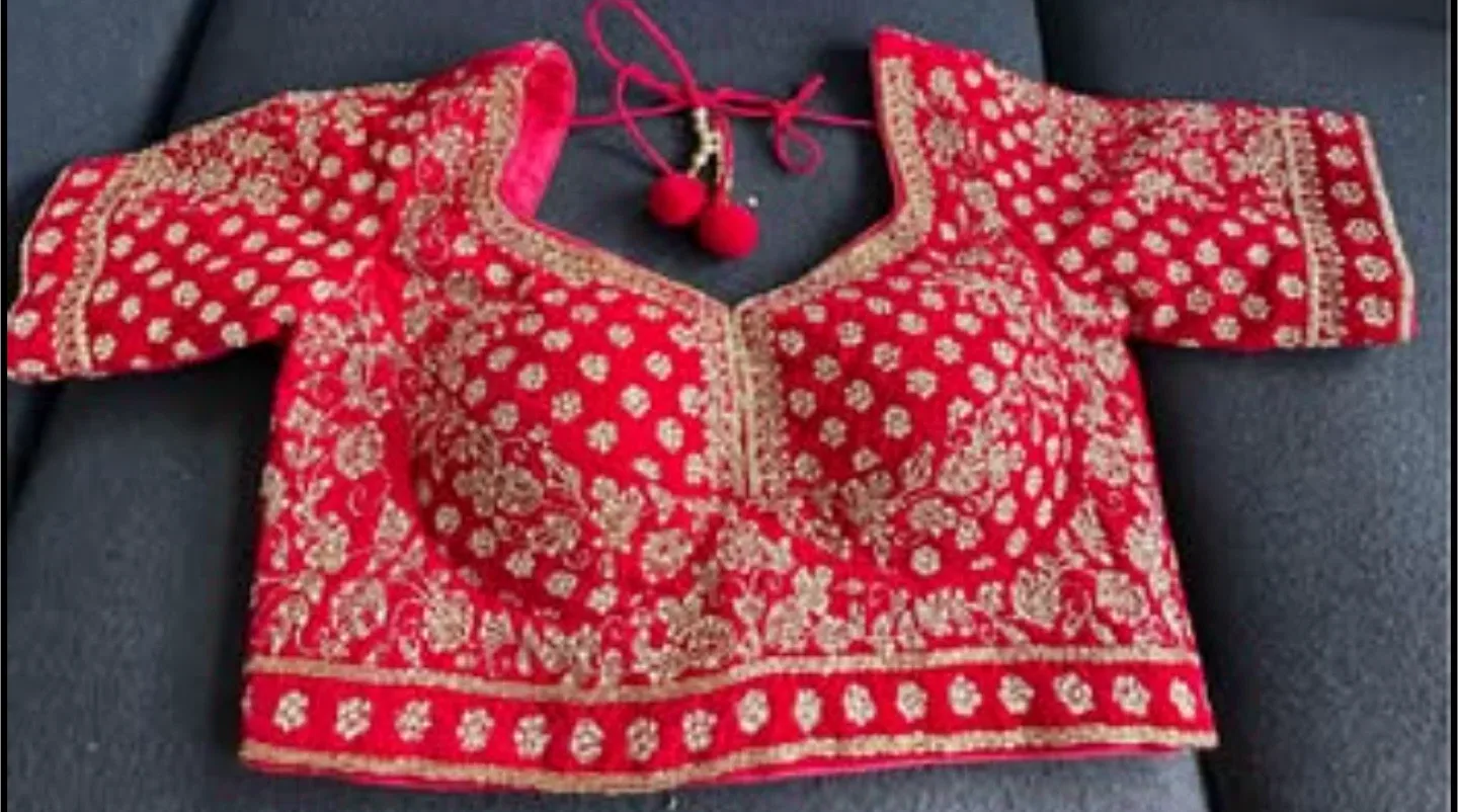 Red Embroidered Lehenga Set image indicator(3)