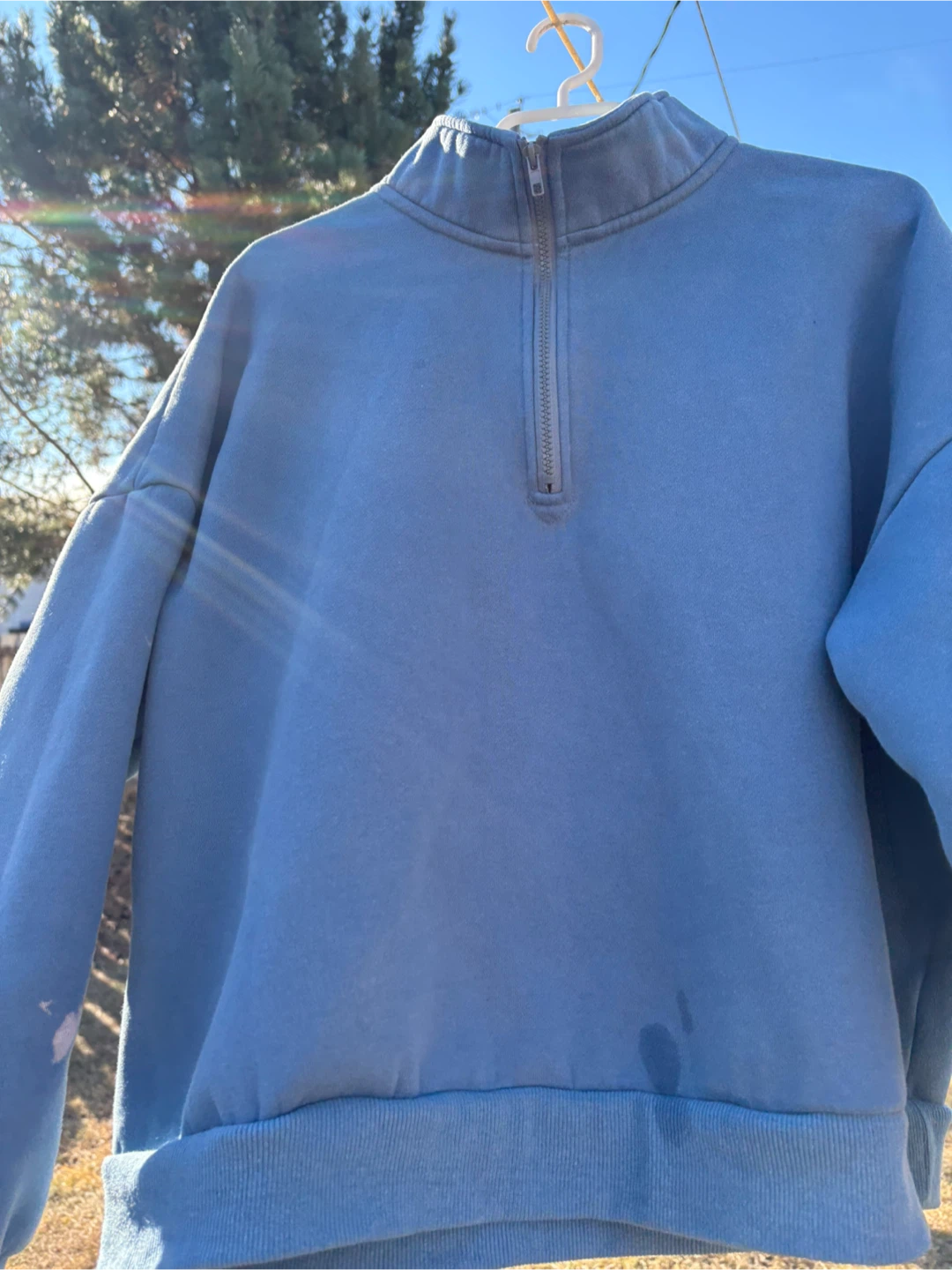 Blue Quarter-Zip Pullover - photo 2