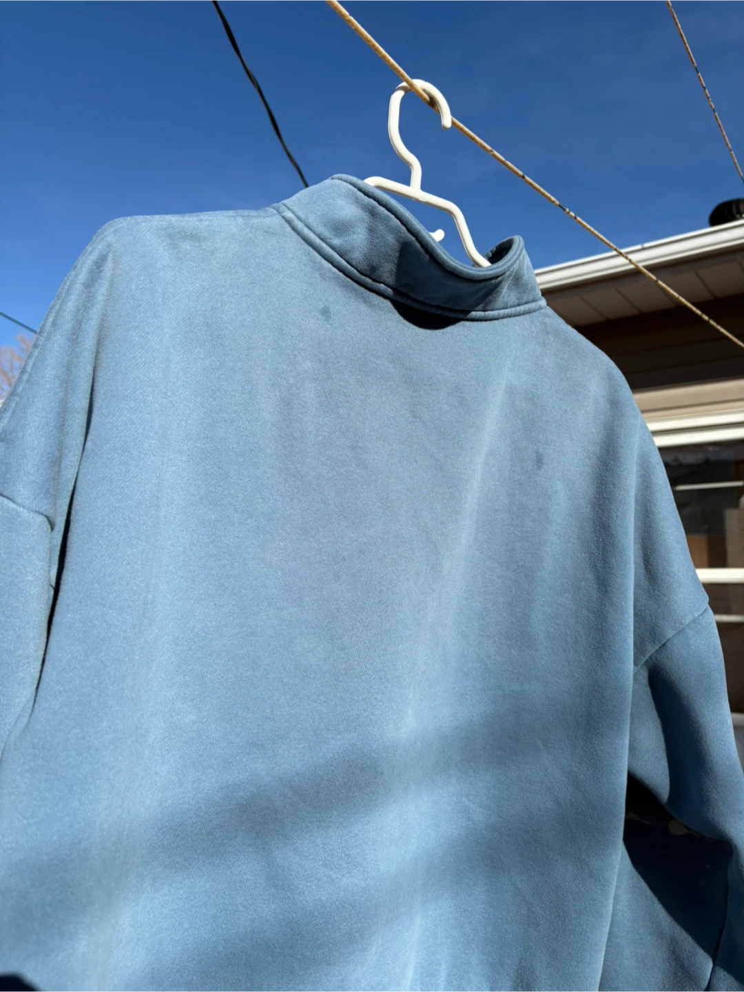 Blue Quarter-Zip Pullover - photo 4
