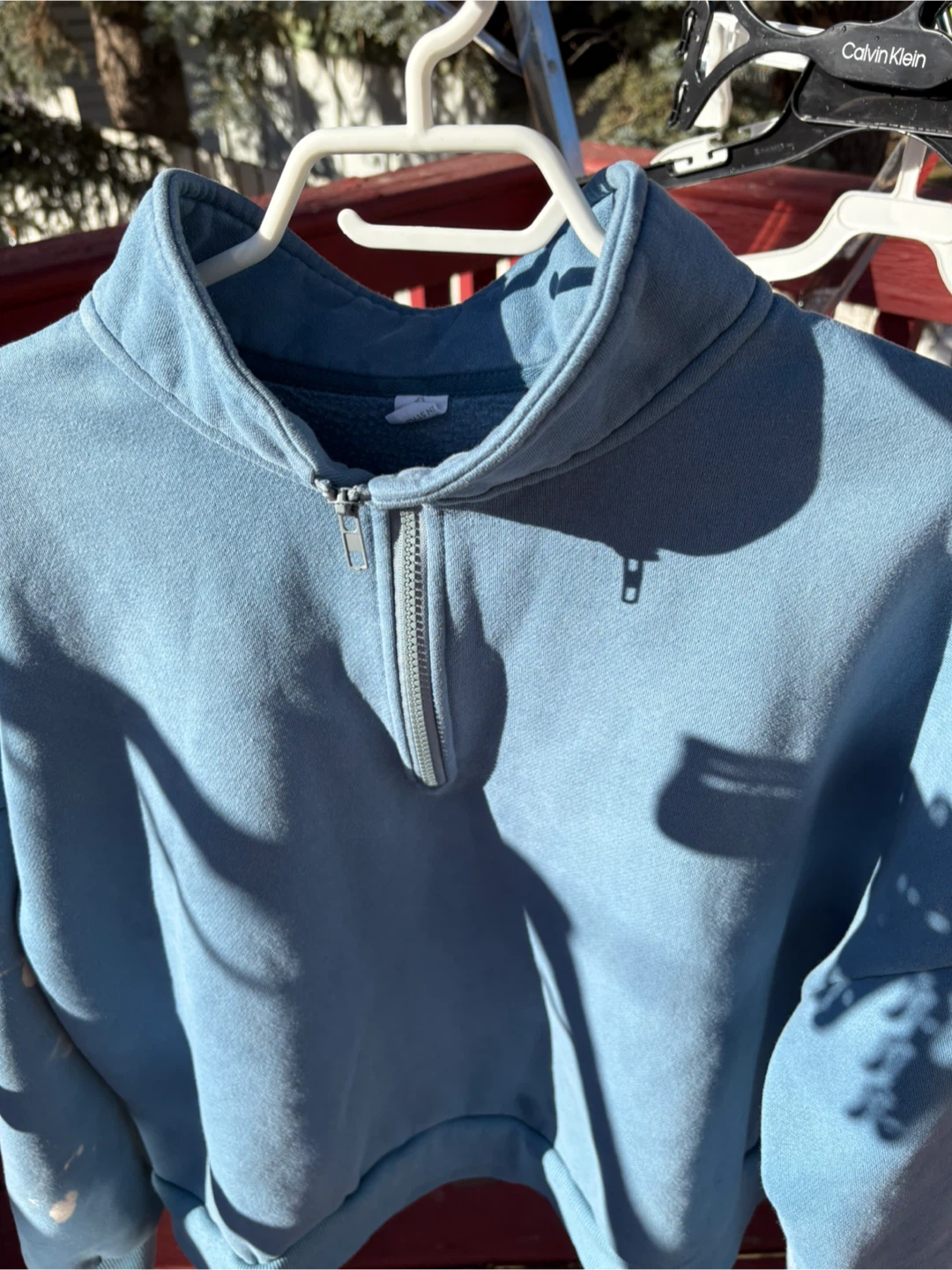 Blue Quarter-Zip Pullover
