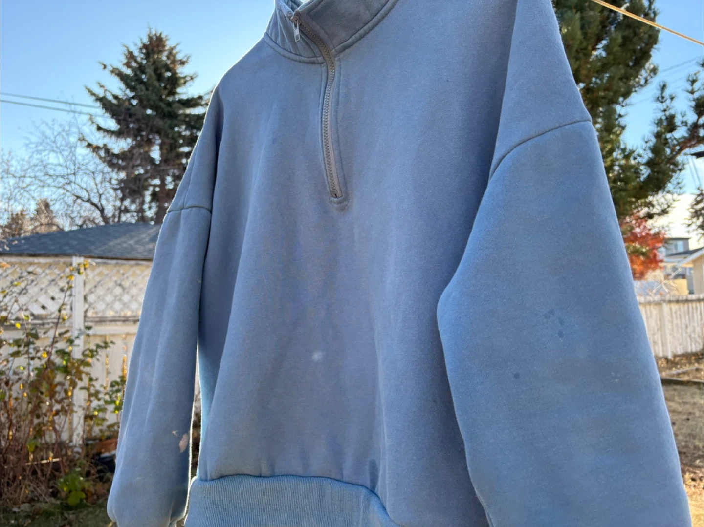 Blue Quarter-Zip Pullover - photo 3