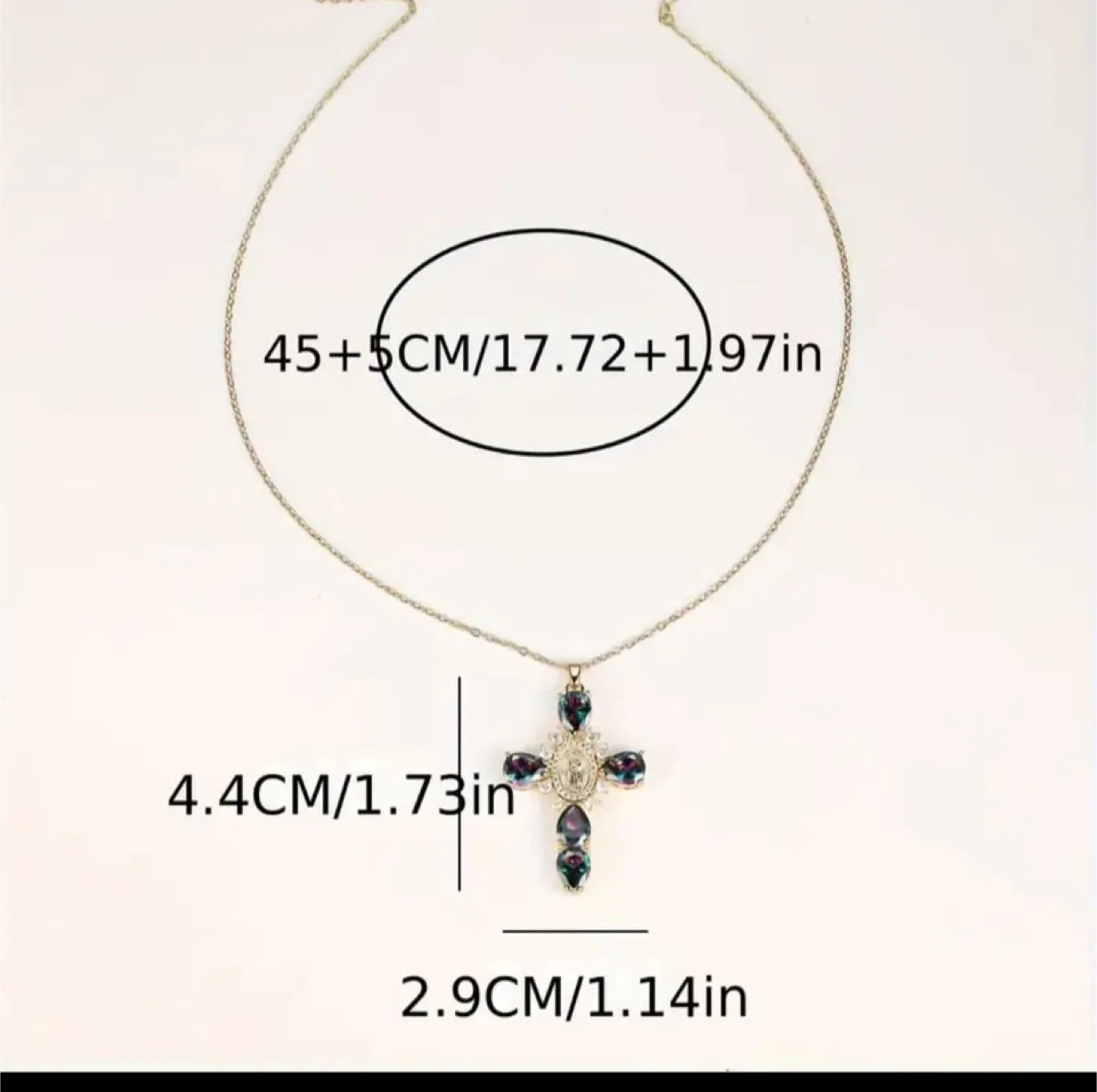 Gold Cross Pendant Necklace image indicator(5)