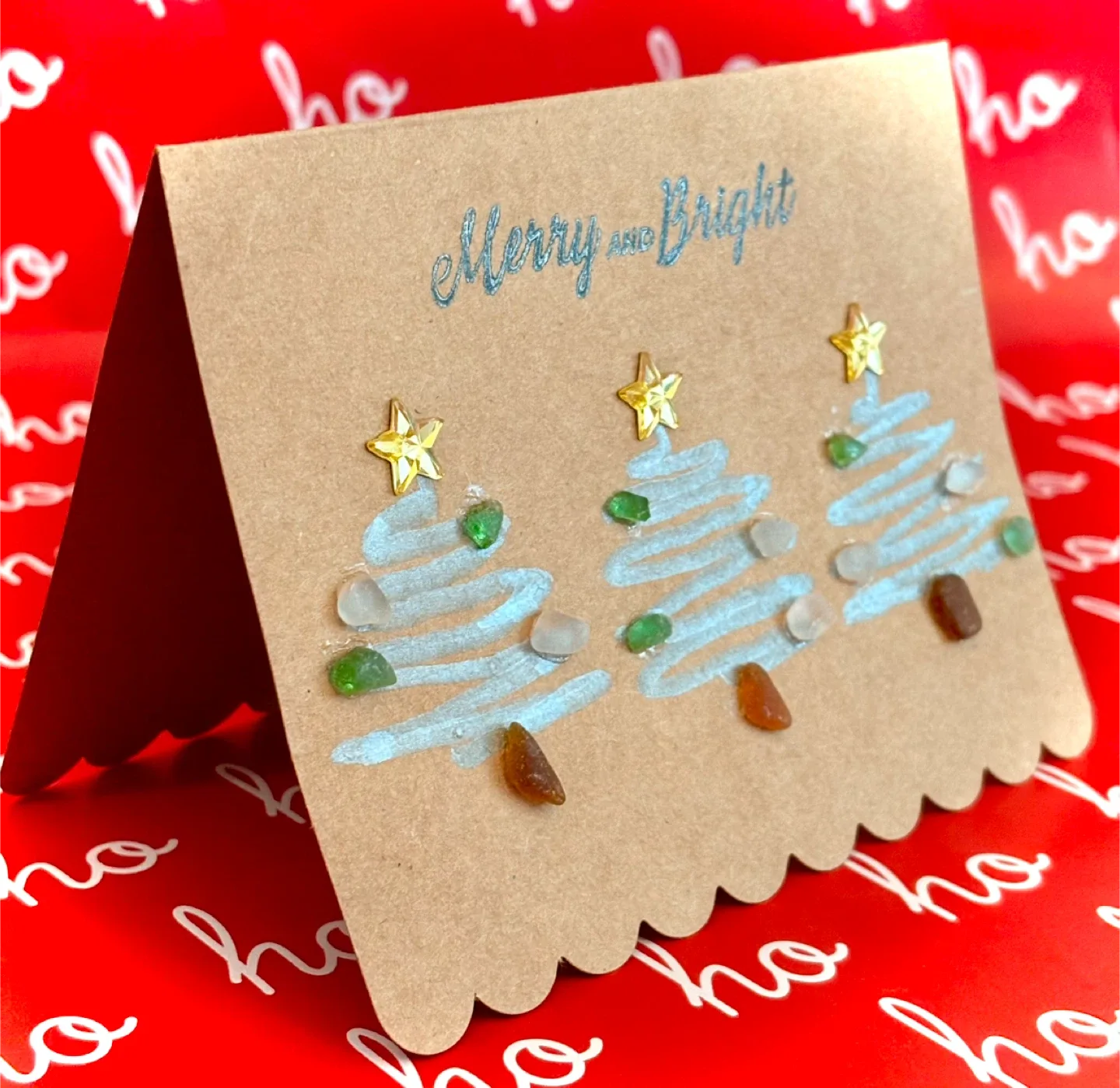 $5.00 Handmade ‘Beach Glass’ Christmas Cards image indicator(5)