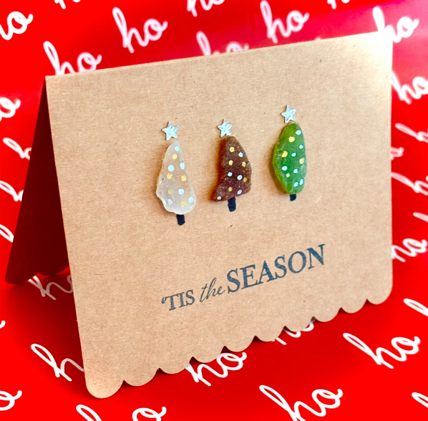 $5.00 Handmade ‘Beach Glass’ Christmas Cards image indicator(3)