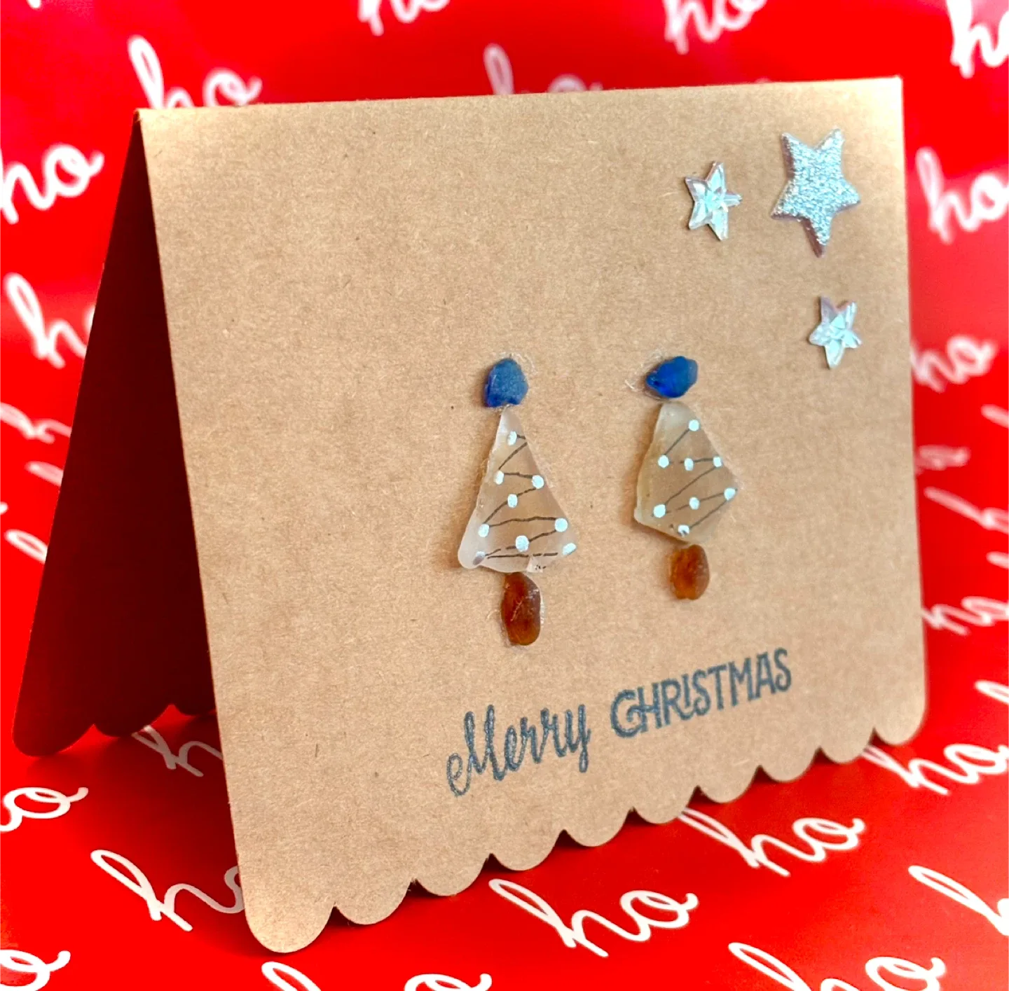 $5.00 Handmade ‘Beach Glass’ Christmas Cards image indicator(6)