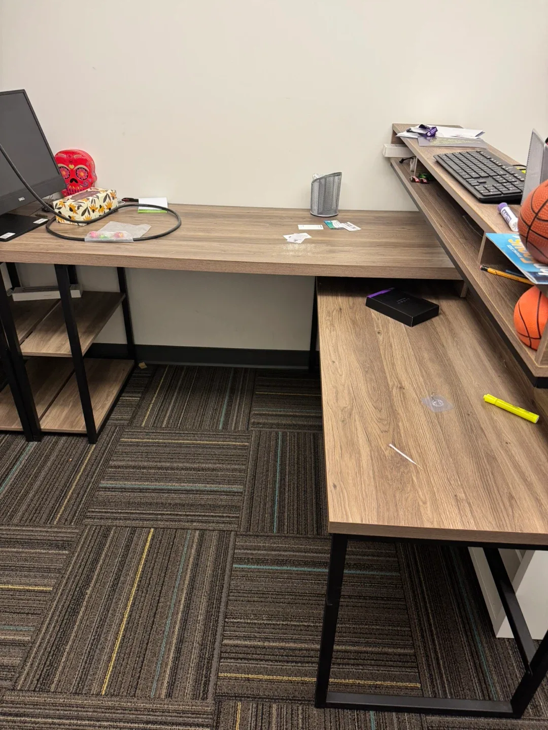 L-Shaped Desk with Shelves 3 free image indicator(2)