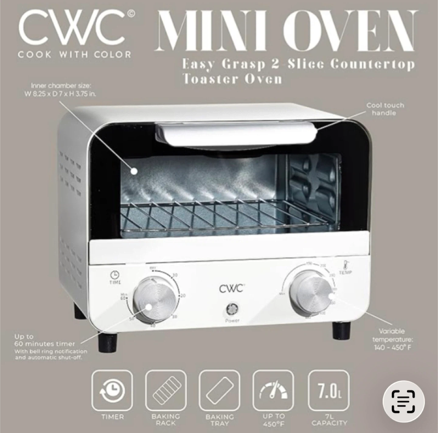 CWC Mini Oven - Countertop Toaster Oven - photo 2