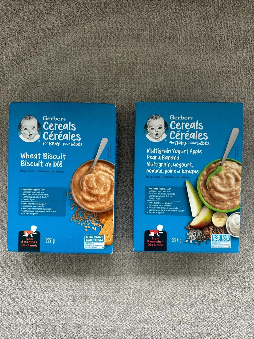 Gerber Baby Cereal Bundle - Wheat Biscuit & Multigrain