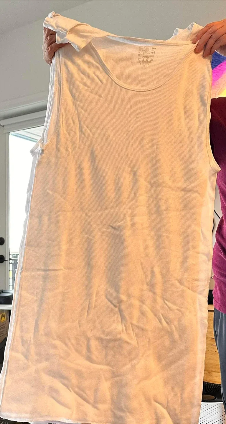 New Fruit of the Loom White Tank Top, 4X (6-pack)