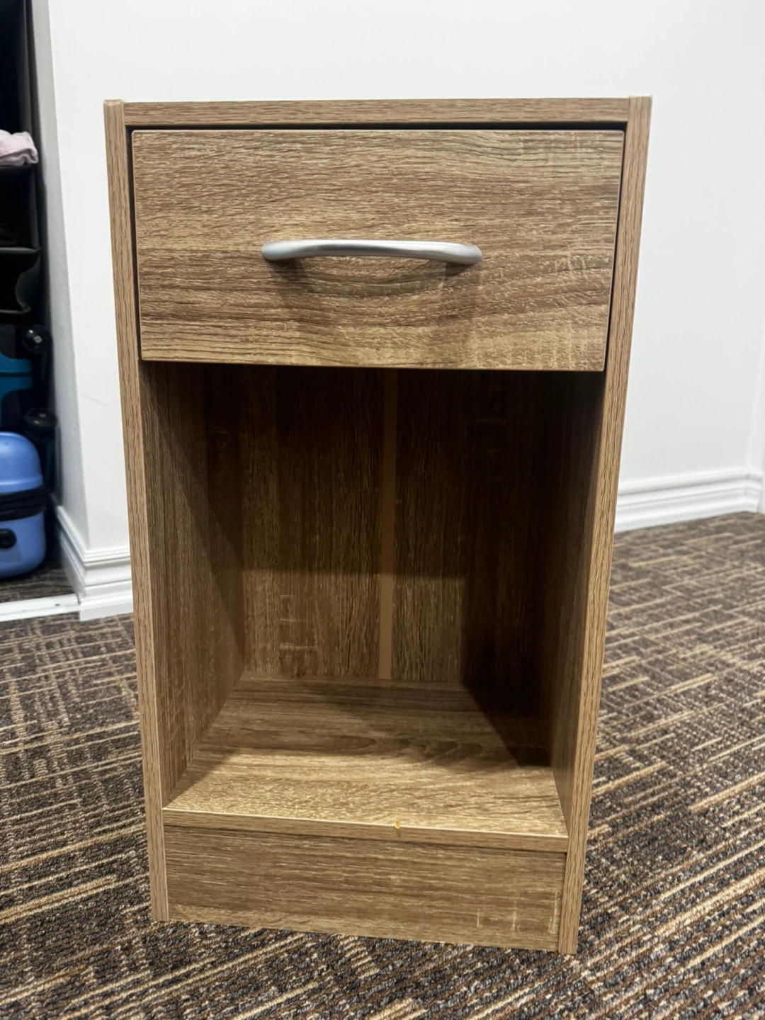 Wood Nightstand with Drawer - photo 3