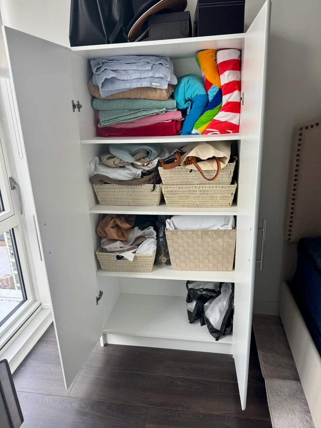 Prepac Large White Storage Cabinet, 32" W x 65" H x 16" D image indicator(2)