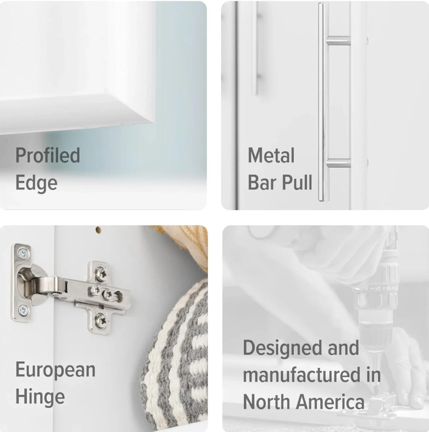 Prepac Large White Storage Cabinet, 32" W x 65" H x 16" D image indicator(5)