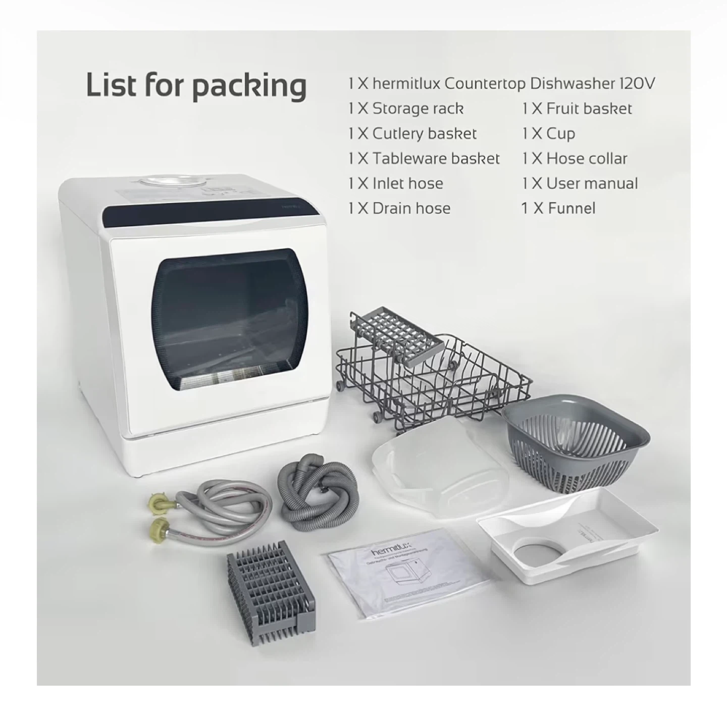 Hermitlux Countertop Dishwasher 120V - photo 3