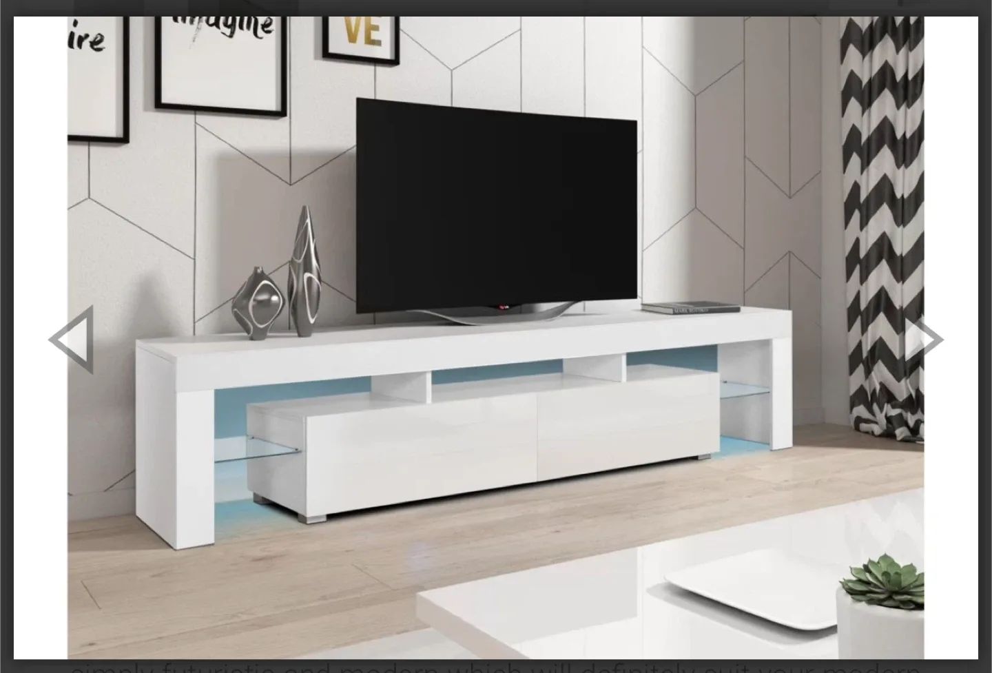 Blanc 78.5" White TV Unit image indicator(2)