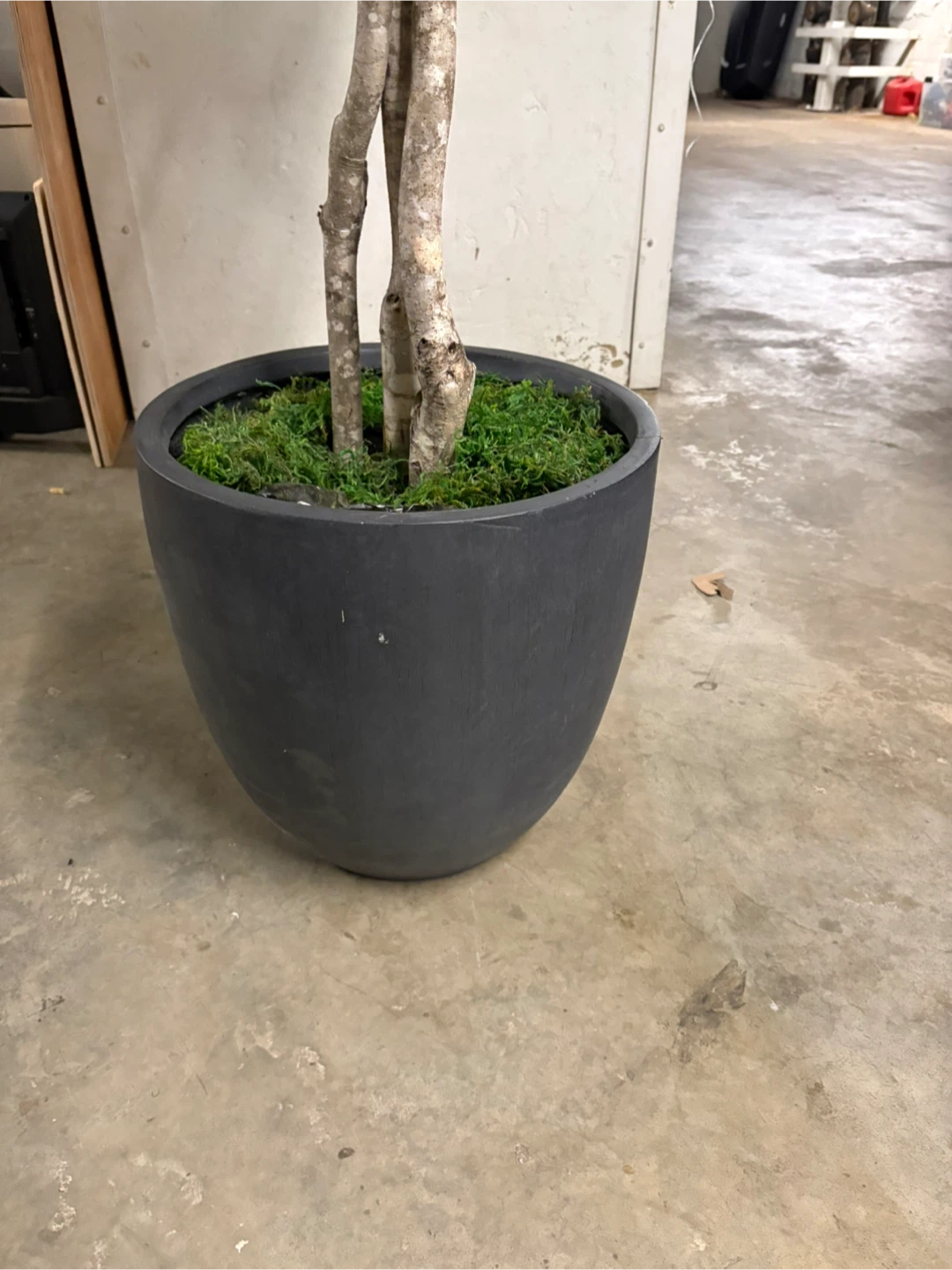 Faux Fiddle Leaf Fig Tree in Black Pot - photo 3