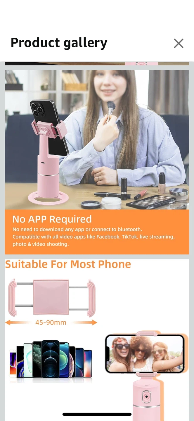 Auto Face Tracking phone holder - Pink - photo 5