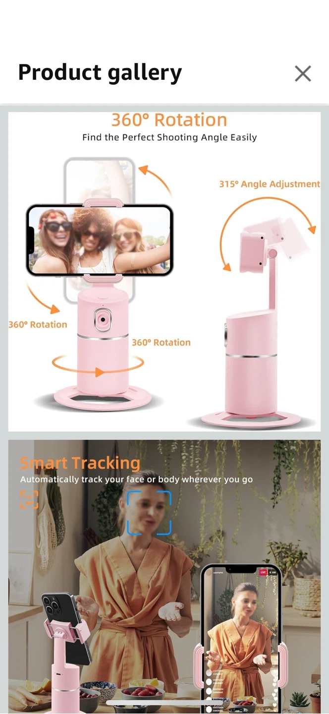 Auto Face Tracking phone holder - Pink - photo 4