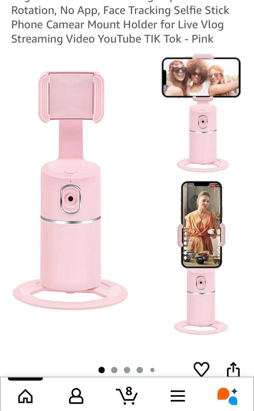 Auto Face Tracking phone holder - Pink - photo 2